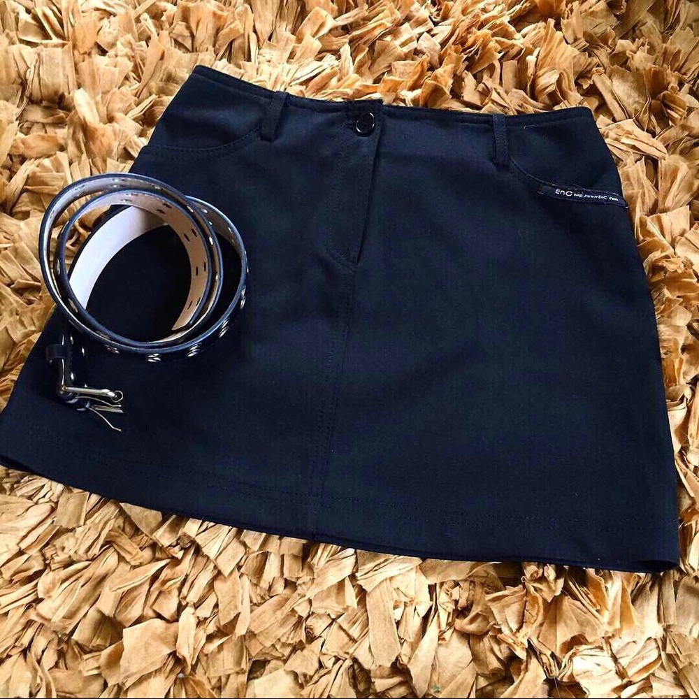 *SOLD on Depop* Y2K EnC black super mini skirt!